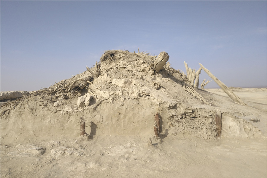 Ancient city wall ruins discovered in NW China's Xinjiang