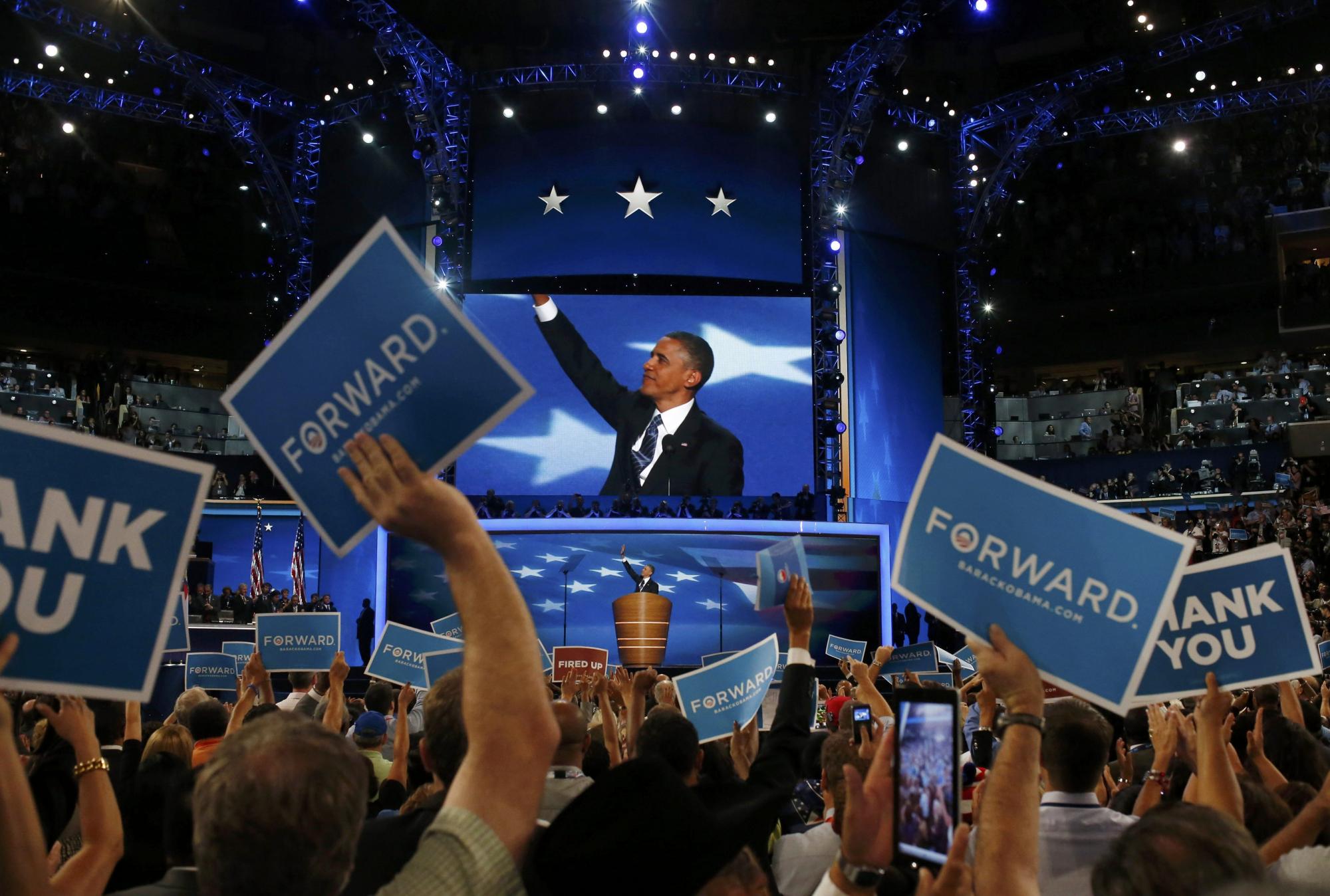 奧巴馬承諾立足長遠(yuǎn)解決問題 共和黨嘲笑民主黨大會人氣不旺