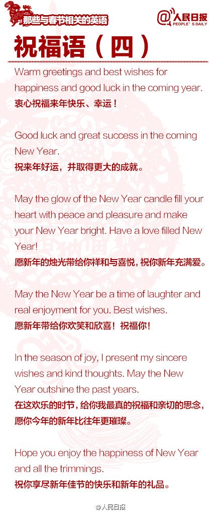 長知識！100個與春節(jié)有關(guān)的英文用語