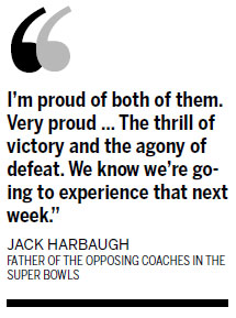 Sibling showdown puts loyalties to test for Harbaugh parents
