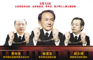 公安部證實(shí)謝亞龍、李冬生、蔚少輝被立案